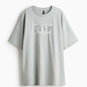 H&M Women oversized tee - mint green
